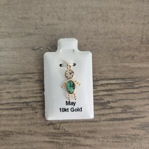 10k Gold May Birthstone Babies/Child Boy Charm